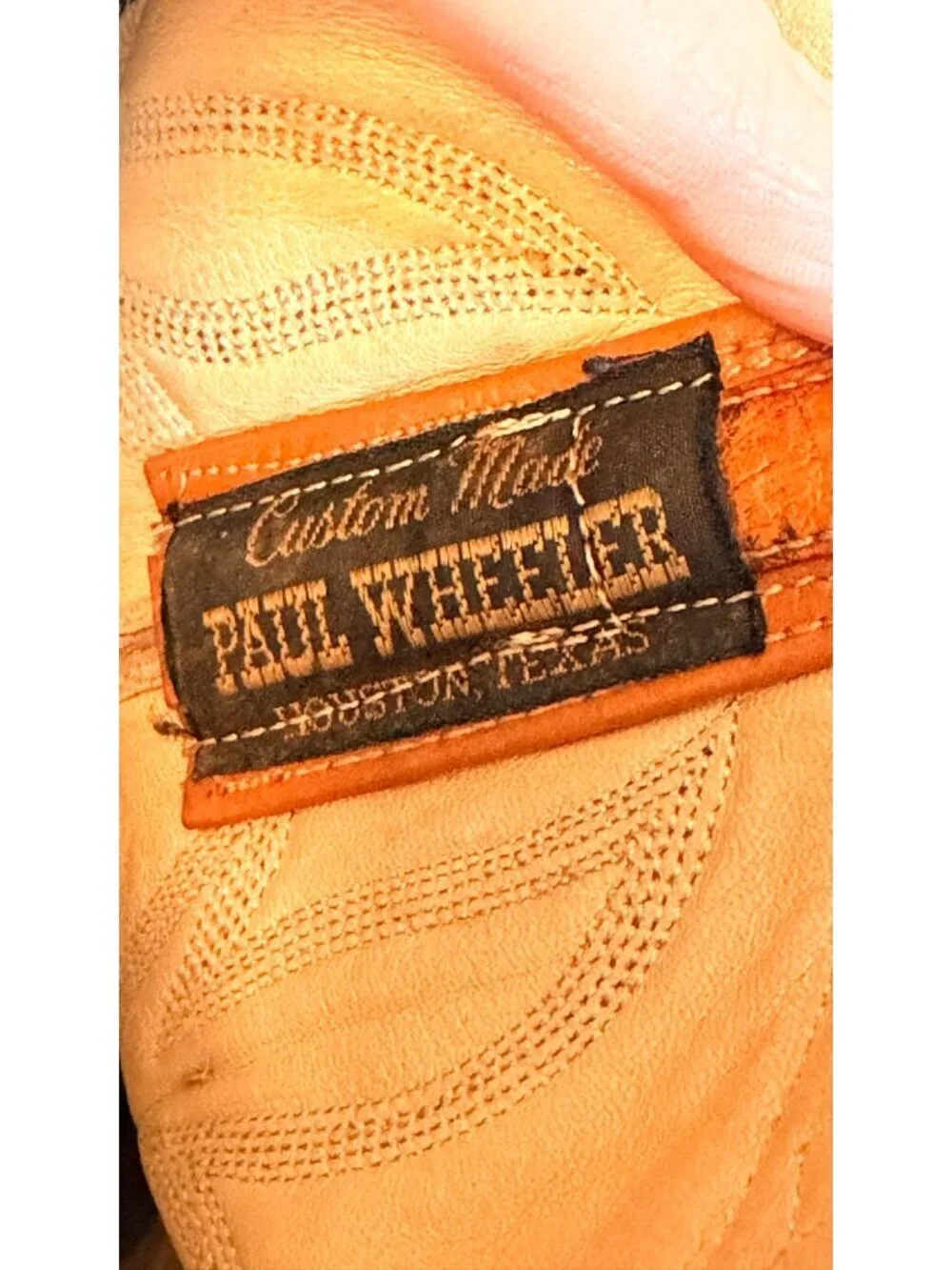 Paul Wheeler Custom Made Tan Ostrich Leather Cowboy Boots Mens 10 D Estimated